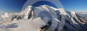 A panoramic view of Mont Blanc