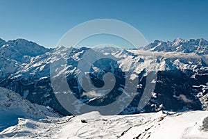 Panoramic view from Mont-Gele, Verbier, Switzerland