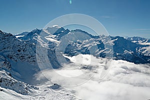 Panoramic view from Mont-Gele, Verbier, Switzerland