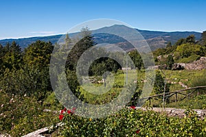 Panoramic view of Monte Amiata from Radicofani in Tuscany