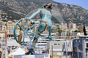 Panoramic view of Monte Carlo Casino and Harbor of Monaco