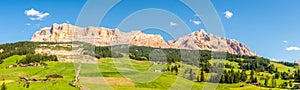 Panoramic view at the Monte Cavallo Mountains from Alta Badia in Dolomites - South Tyrol,Italy