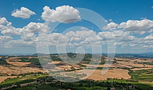 Panoramic view from Montepulciano, Tuscany, Italy