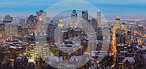 Panoramic view of the Montreal skyline