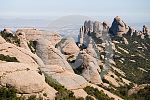 Panoramic view of Montserrat mountain