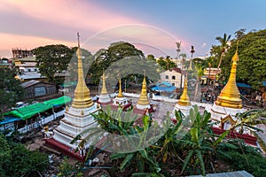 Panoramic view of monywa city, myanmar