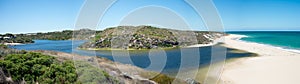 Panoramic view of Moore river and Atlantic ocean