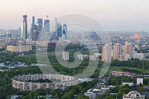 panoramic view of Moscow sity business complex