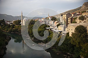 Panoramic view of Mostar, Bosnia and Herzegovina