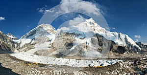 Panoramic view of Mount Everest base camp