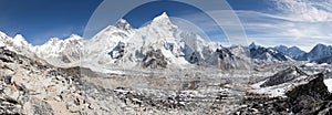 Panoramic view of Mount Everest with beautiful sky