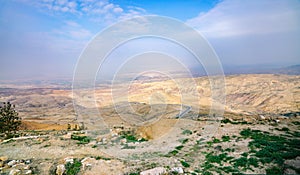 Panoramic view from the mount Nebo