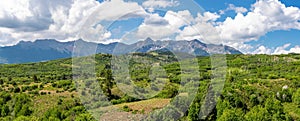 Mount Sneffles landscape at Continental divide in Colorado during summer time photo