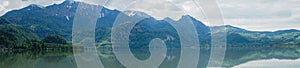 Panoramic view of mountain in bavaria near munich