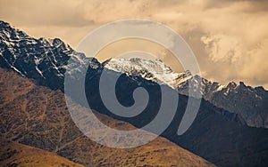 Panoramic view of mountain range of Ladakh
