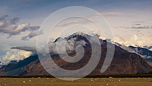 Panoramic view of mountain range of Ladakh