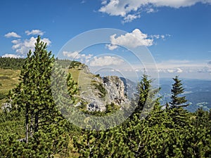 Panoramic view from a mountain top.