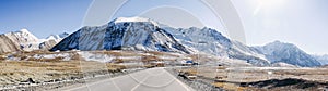 Panoramic view of mountains around Khunjerab, Pakistan-China border.