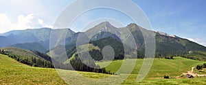 Panoramic view of the mountains, Belianske Tatras, Slovakia, Europe