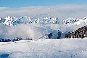 Panoramico sul montagne francese 