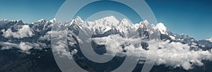 Panoramic view of mountains on Himalayan Range, Nepal