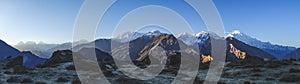 Panoramic view of mountains in Karakoram range. Pakistan.