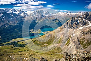 Panoramic view of mountains rage, St Moritz