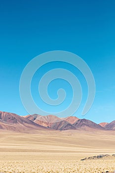 Panoramic view of mountains at Ruta de los Seismiles, Catamarca, Argentina