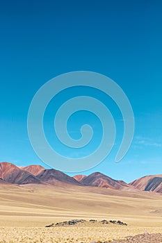 Panoramic view of mountains at Ruta de los Seismiles, Catamarca, Argentina