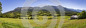 Panoramic view of mountains at Seyne les Alpes near Digne in Provence