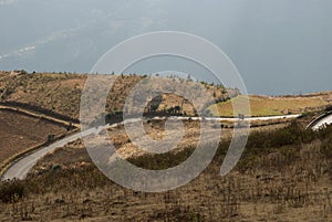 Panoramic view mountains in Sierra de los Cuchumatanes, Huehuetenango, Guatemala, arid landscape. photo