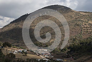 Panoramic view mountains in Sierra de los Cuchumatanes, Huehuetenango, Guatemala, arid landscape. photo