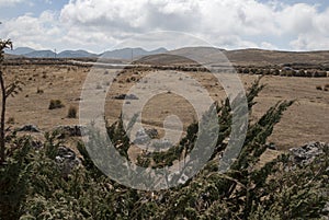 Panoramic view mountains in Sierra de los Cuchumatanes, Huehuetenango, Guatemala, arid landscape. photo