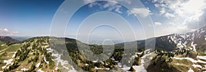 Panoramic view of mountains in Switzerland