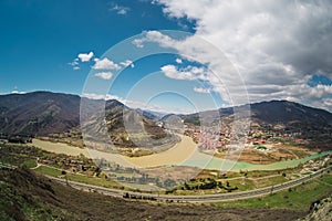 Panoramic view of Mtskheta. Georgia