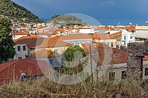 Panoramic view of Nafpaktos town, Greece