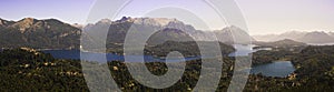 Panoramic view of the Nahuel Huapi lake in Bariloche