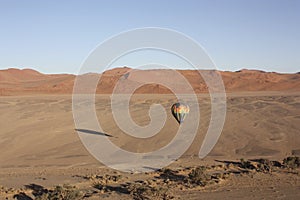 Panoramic view Namib Desert from Hot Air Balloon Namibia