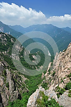 Panoramic view of National park Seoraksan, Korea