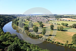 Panoramic view of Neckar river photo