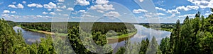 Panoramic view of Nemunas Loops Regional Park