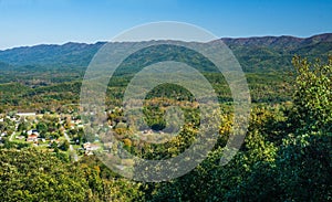 Panoramic View of New Castle and Broad Run Mountain