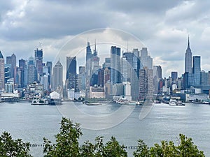 Panoramic view of New York City in a high altitude competition. photo