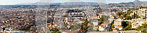 Panoramic view of Nice with apartment buildings