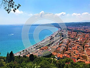 Panoramic view of Nice, French Riviera