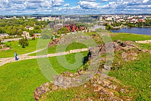 Panoramic view of Nizhny Tagil from the slope of Fox Mountain