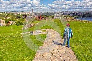 Panoramic view of Nizhny Tagil from the slope of Fox Mountain