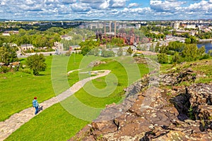 Panoramic view of Nizhny Tagil from the slope of Fox Mountain photo