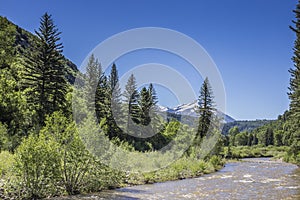 Panoramic view of the North fork of The Gunnison River, Paonia State Park, Colorado photo