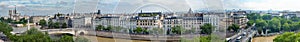 Panoramic view of Notre Dame de Paris Cathedral, River Seine, Tournelle Bridge